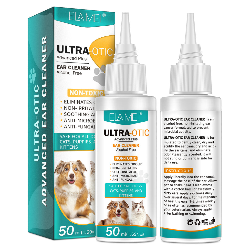 Pet Ear Cleaner 50ml — Gentle & Effective for Dogs & Cats