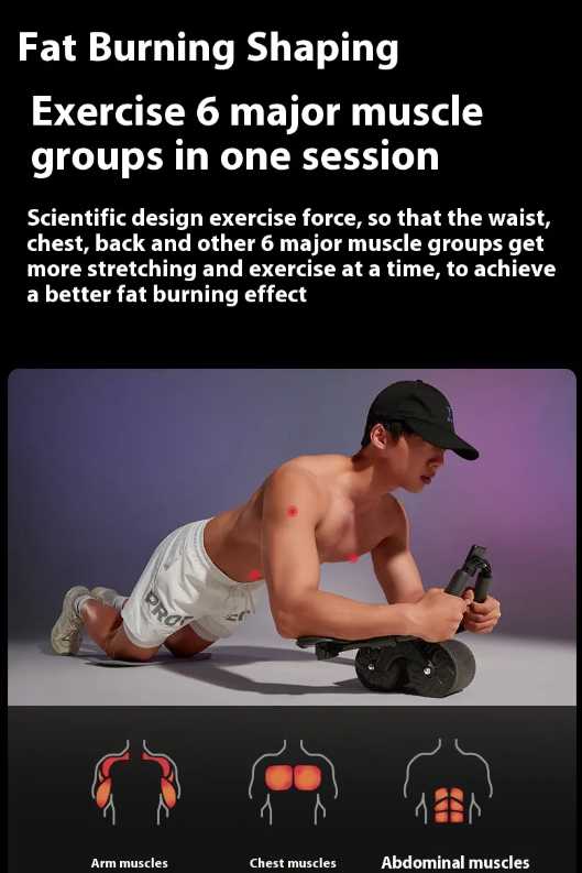 Automatic Rebound Ab Wheel — Core Strength Made Easier