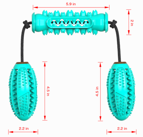 Dog Dental Chew Toy & Toothbrush — Cleans Teeth While They Play