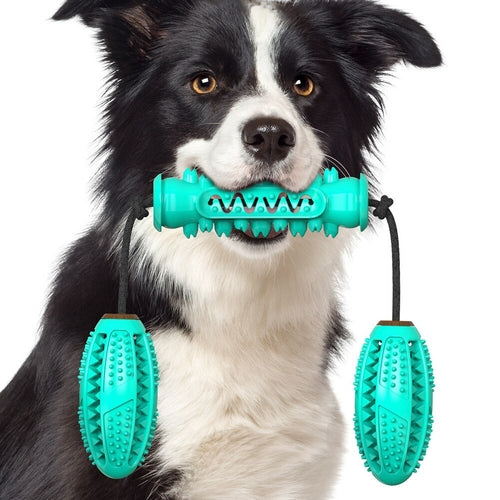Dog Dental Chew Toy & Toothbrush — Cleans Teeth While They Play