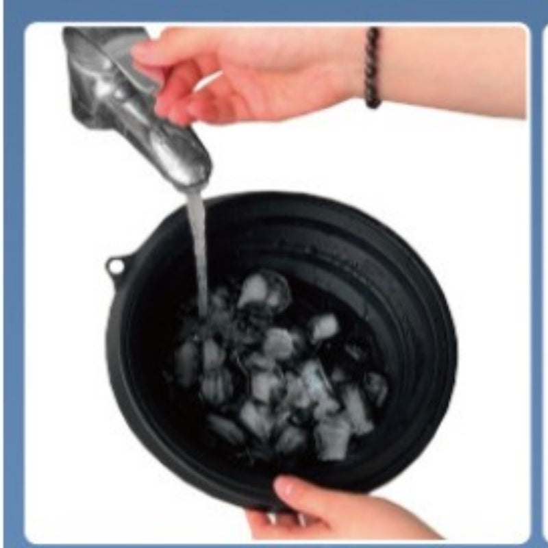 Collapsible Silicone Ice Basin — Space-Saving Ice Bath & Cooling Bowl