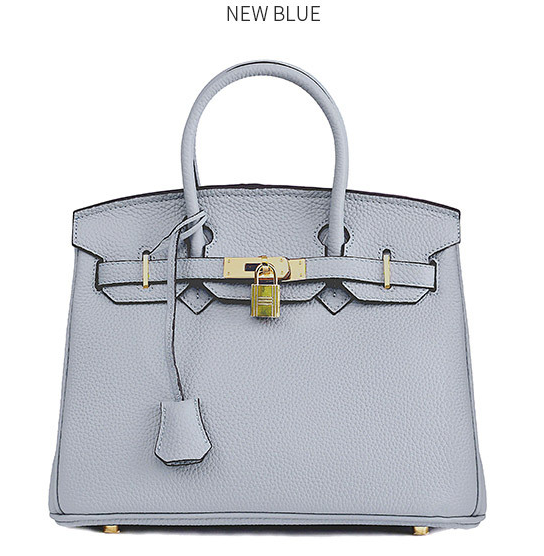 Women's Platinum Cowhide Leather Handbag — Luxury Everyday Bag