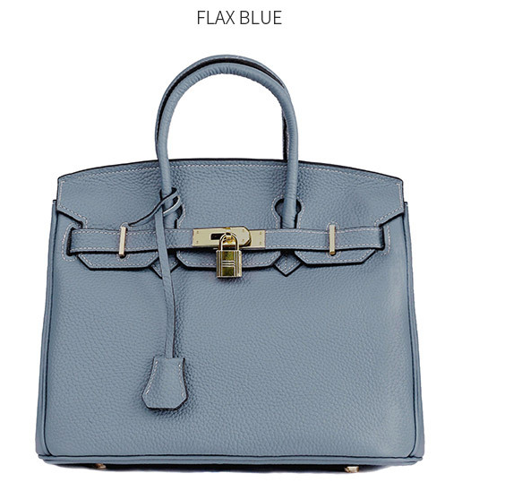 Women's Platinum Cowhide Leather Handbag — Luxury Everyday Bag