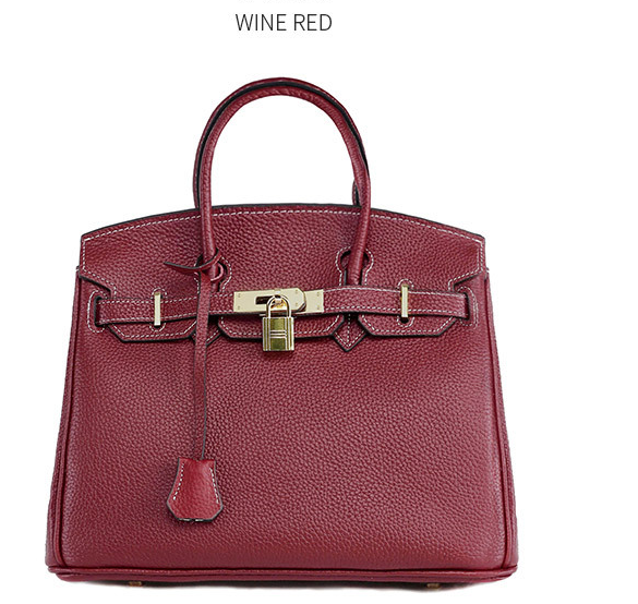 Women's Platinum Cowhide Leather Handbag — Luxury Everyday Bag