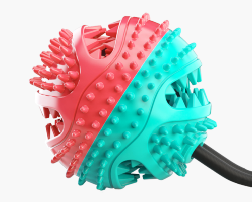 Dog Dental Chew Toy & Toothbrush — Cleans Teeth While They Play