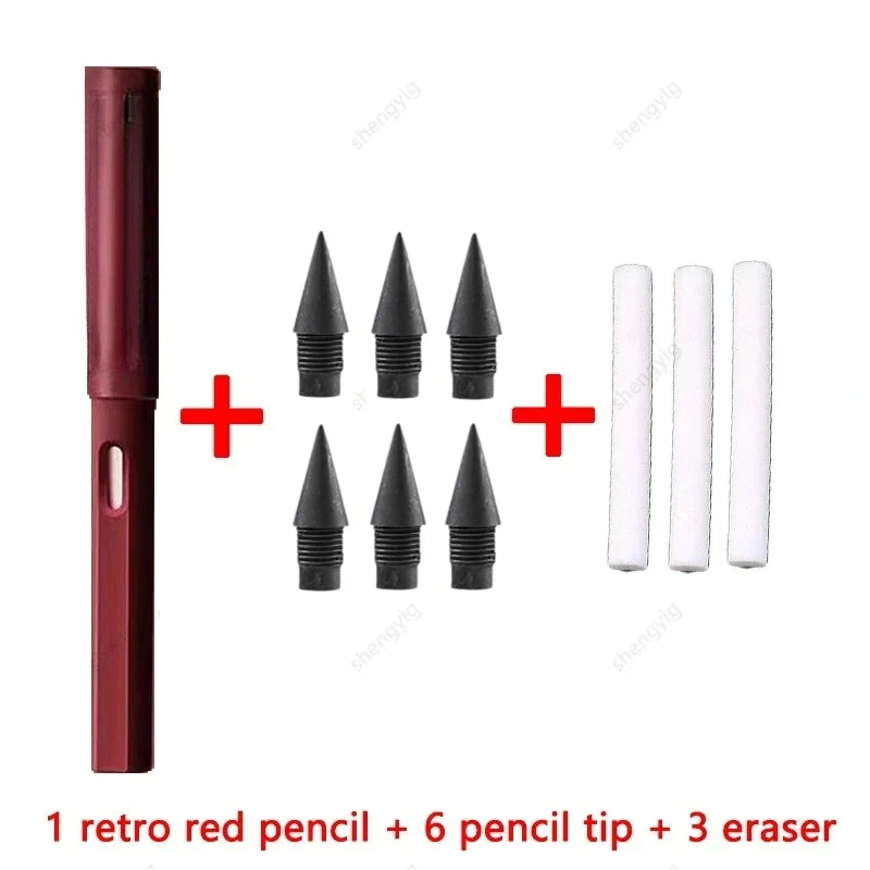 10 Pcs/Set Unlimited Eternal new Pencil No Ink Writing Magic Pencil for Writing Art Sketch Stationery kawaii pen school supplies