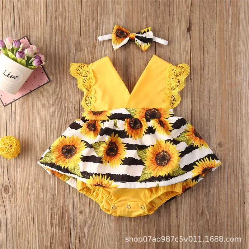 Baby Girl Dress New 2-piece Red Flower Baby Clothing Newborn Girl Lace Dress Princess Skirt Clothing 0-24M Princess Dress