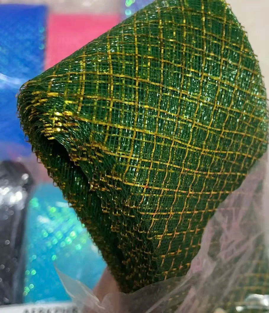 Wholesale Elasticity Crinoline with silk thread  horsehair braid Mesh Fabric Soft Polyester Wedding Dress skirt making crafts