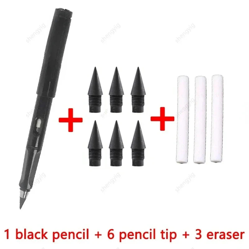 10 Pcs/Set Unlimited Eternal new Pencil No Ink Writing Magic Pencil for Writing Art Sketch Stationery kawaii pen school supplies