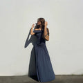 Women's Off-Shoulder A-Line Maxi Dress, Cotton Blend