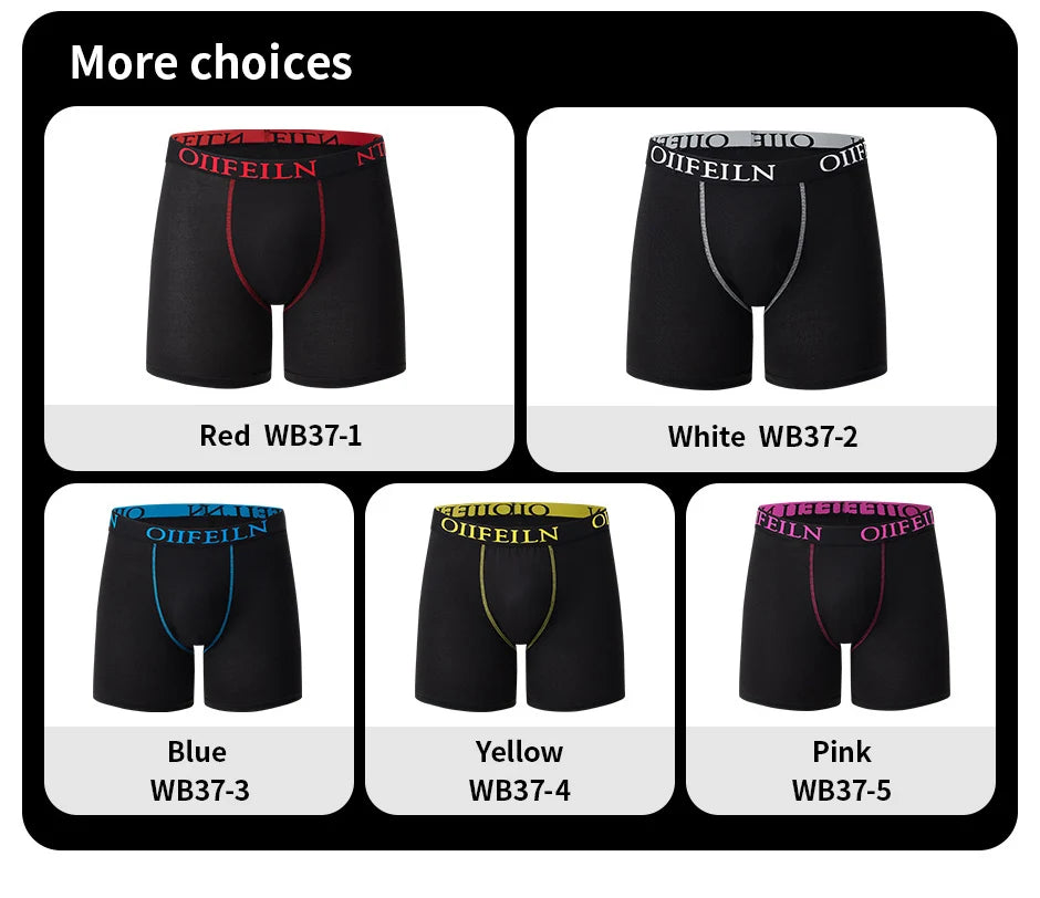 4/5/10 Pcs Fashionable Men's Long Underwear Casual Boyshort Youth Sports Shorts Comfortable Breathable Stretch Shorts Underwear