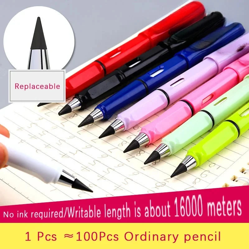 10 Pcs/Set Unlimited Eternal new Pencil No Ink Writing Magic Pencil for Writing Art Sketch Stationery kawaii pen school supplies
