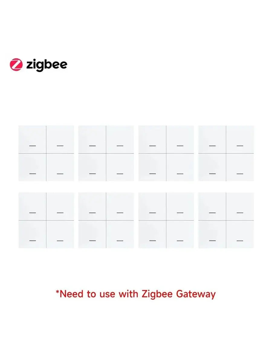 Tuya Zigbee Wireless Scene Switch 4 Gang Smart Push Button Automation Scenario Controller Smart Life Intelligent Linkage Alexa