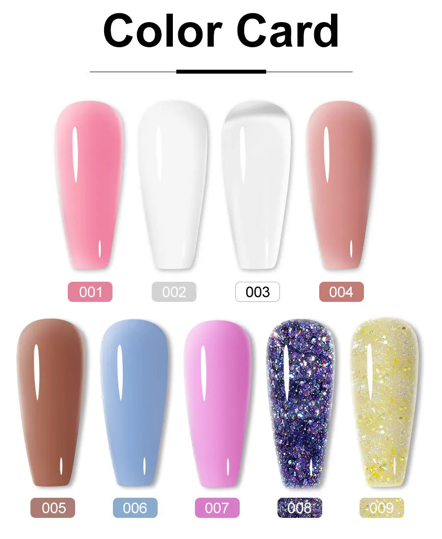 LIMEGIRL 15g Solid Nail Extension Gel Non Stick Hand Phototherapy UV Gel Quick Building Gel Nails Tips Nail Art Prolong Nail Gel