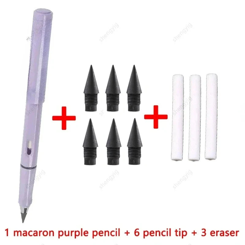 10 Pcs/Set Unlimited Eternal new Pencil No Ink Writing Magic Pencil for Writing Art Sketch Stationery kawaii pen school supplies