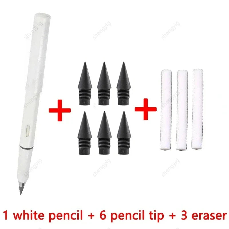 10 Pcs/Set Unlimited Eternal new Pencil No Ink Writing Magic Pencil for Writing Art Sketch Stationery kawaii pen school supplies