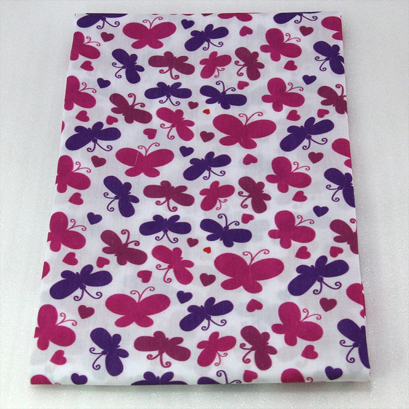 50*145cm Polyester Cotton Fabrics By The Meter Cartoon Dazzling Butterfly Fabrics For Sewing Cloth Dress DIY Crafts Home Textile