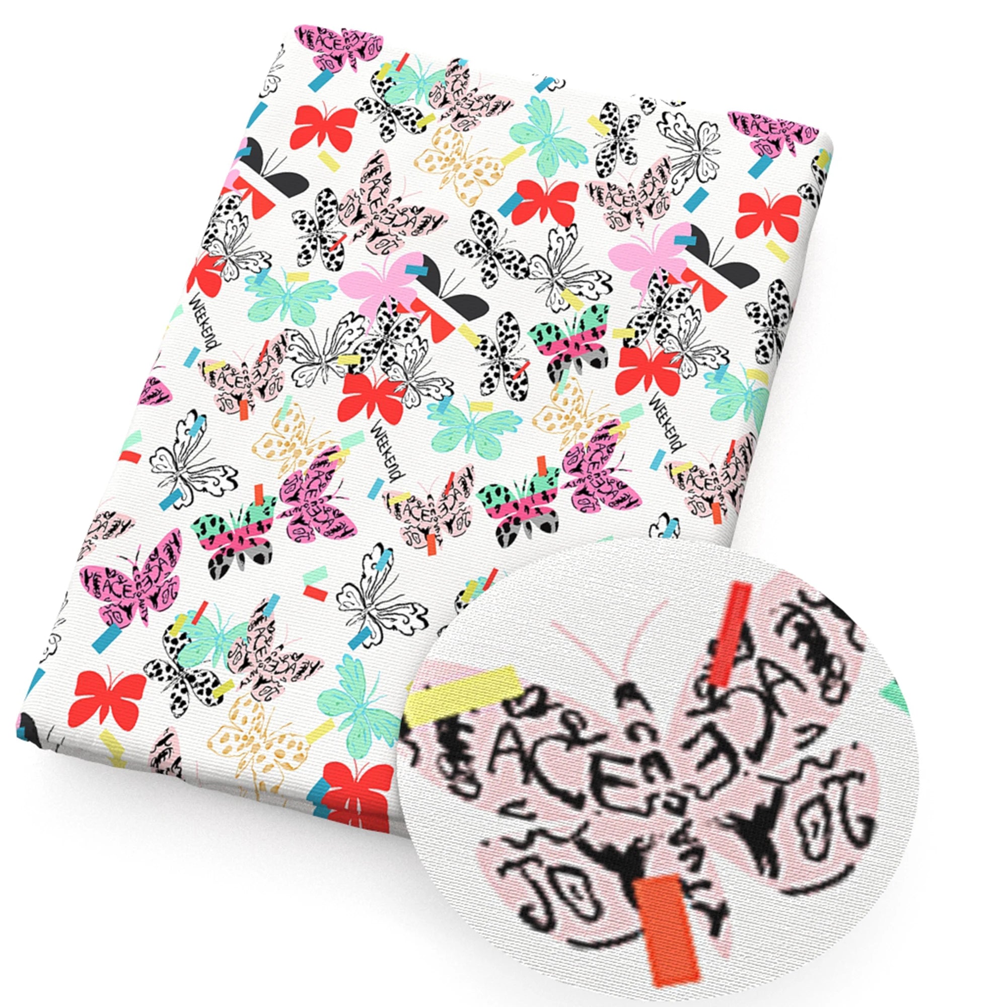 50*145cm Polyester Cotton Fabrics By The Meter Cartoon Dazzling Butterfly Fabrics For Sewing Cloth Dress DIY Crafts Home Textile