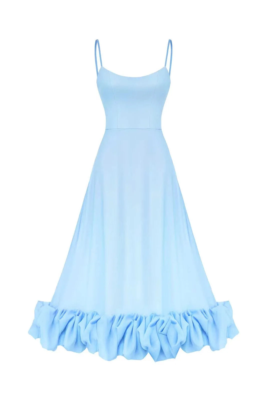 Women's Midi A-Line Party Dress – Sleeveless Stretch