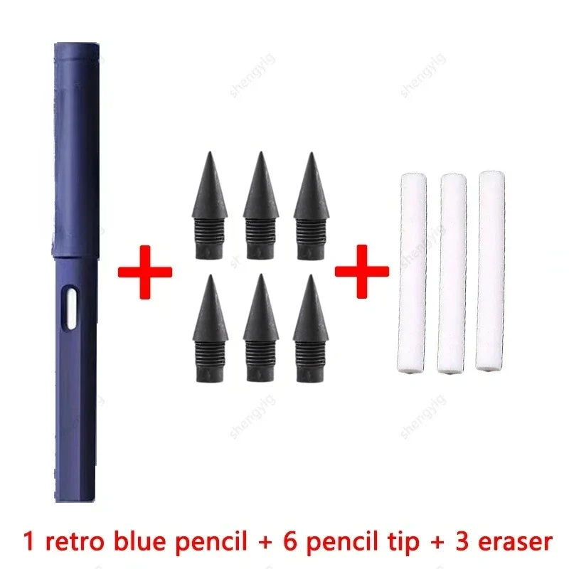 10 Pcs/Set Unlimited Eternal new Pencil No Ink Writing Magic Pencil for Writing Art Sketch Stationery kawaii pen school supplies