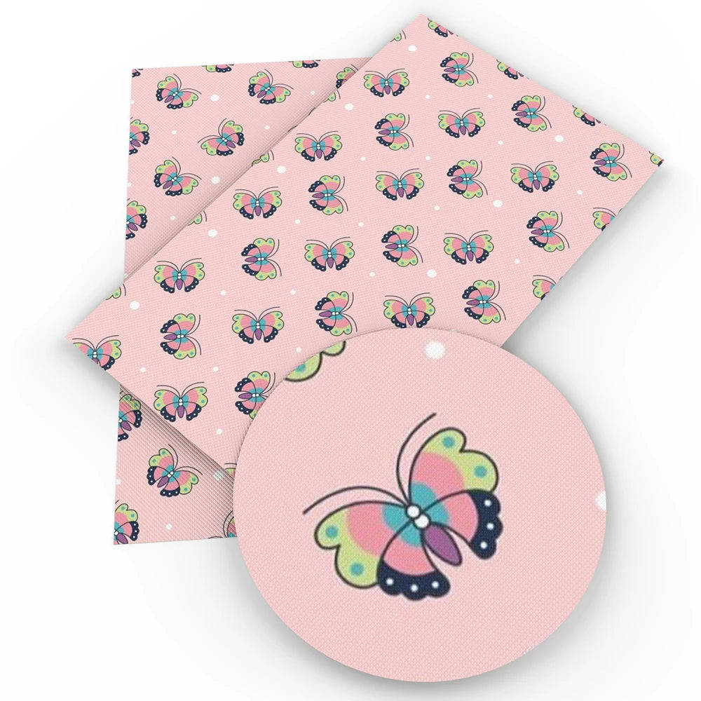 50*145cm Polyester Cotton Fabrics By The Meter Cartoon Dazzling Butterfly Fabrics For Sewing Cloth Dress DIY Crafts Home Textile