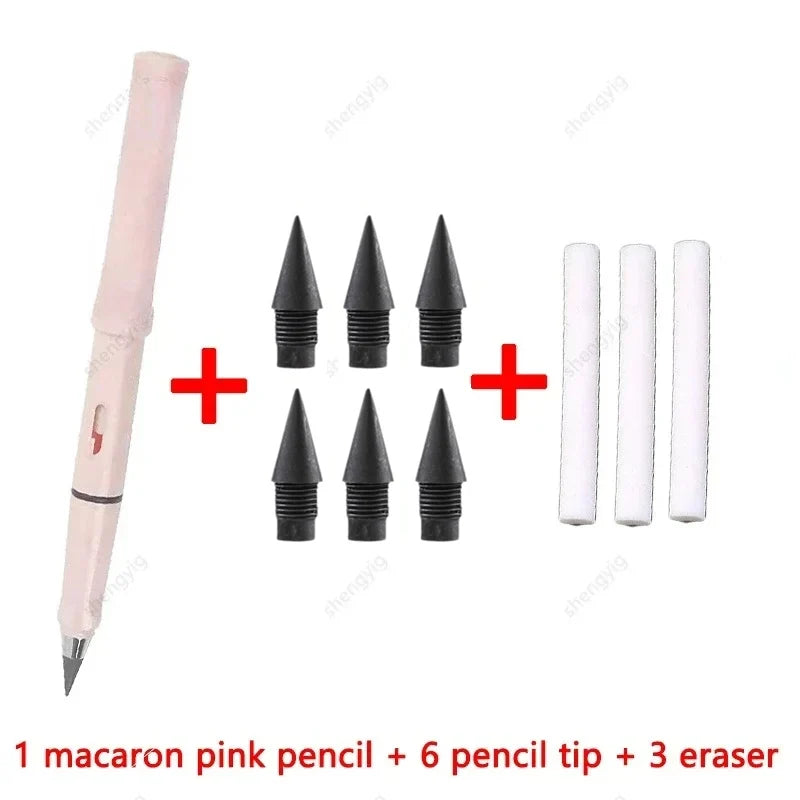 10 Pcs/Set Unlimited Eternal new Pencil No Ink Writing Magic Pencil for Writing Art Sketch Stationery kawaii pen school supplies