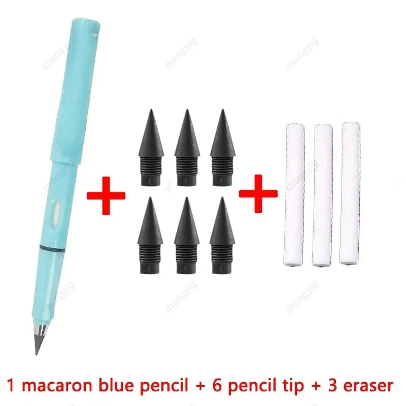 10 Pcs/Set Unlimited Eternal new Pencil No Ink Writing Magic Pencil for Writing Art Sketch Stationery kawaii pen school supplies