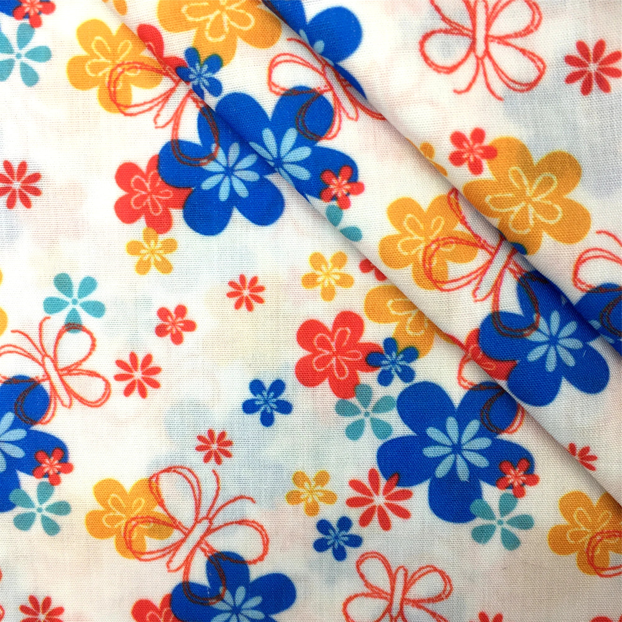 50*145cm Polyester Cotton Fabrics By The Meter Cartoon Dazzling Butterfly Fabrics For Sewing Cloth Dress DIY Crafts Home Textile
