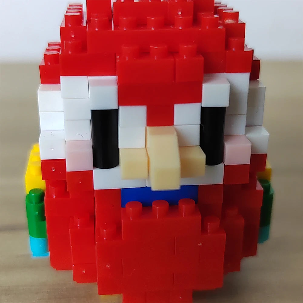 KNEW BUILT Colorful Parrot Micro Mini Building Blocks Assembly Toys 3D Model Bricks for Birds Funs Hands-on Ability Gift