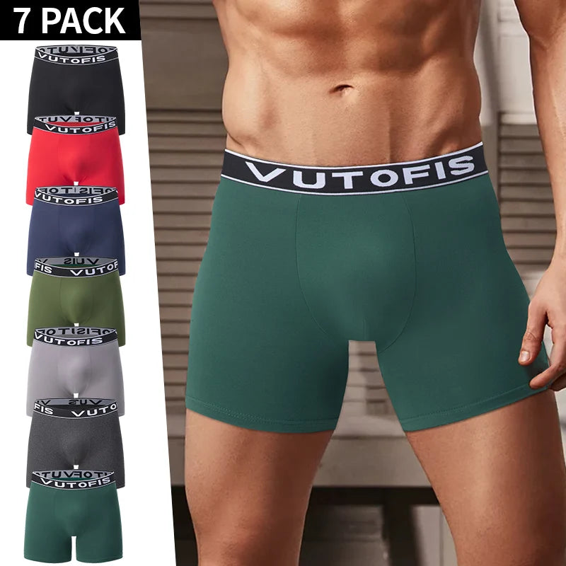 4/5/10 Pcs Fashionable Men's Long Underwear Casual Boyshort Youth Sports Shorts Comfortable Breathable Stretch Shorts Underwear