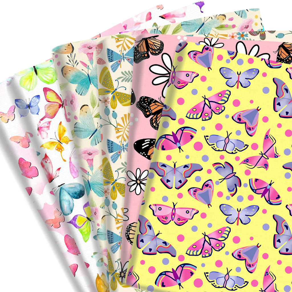 50*145cm Polyester Cotton Fabrics By The Meter Cartoon Dazzling Butterfly Fabrics For Sewing Cloth Dress DIY Crafts Home Textile