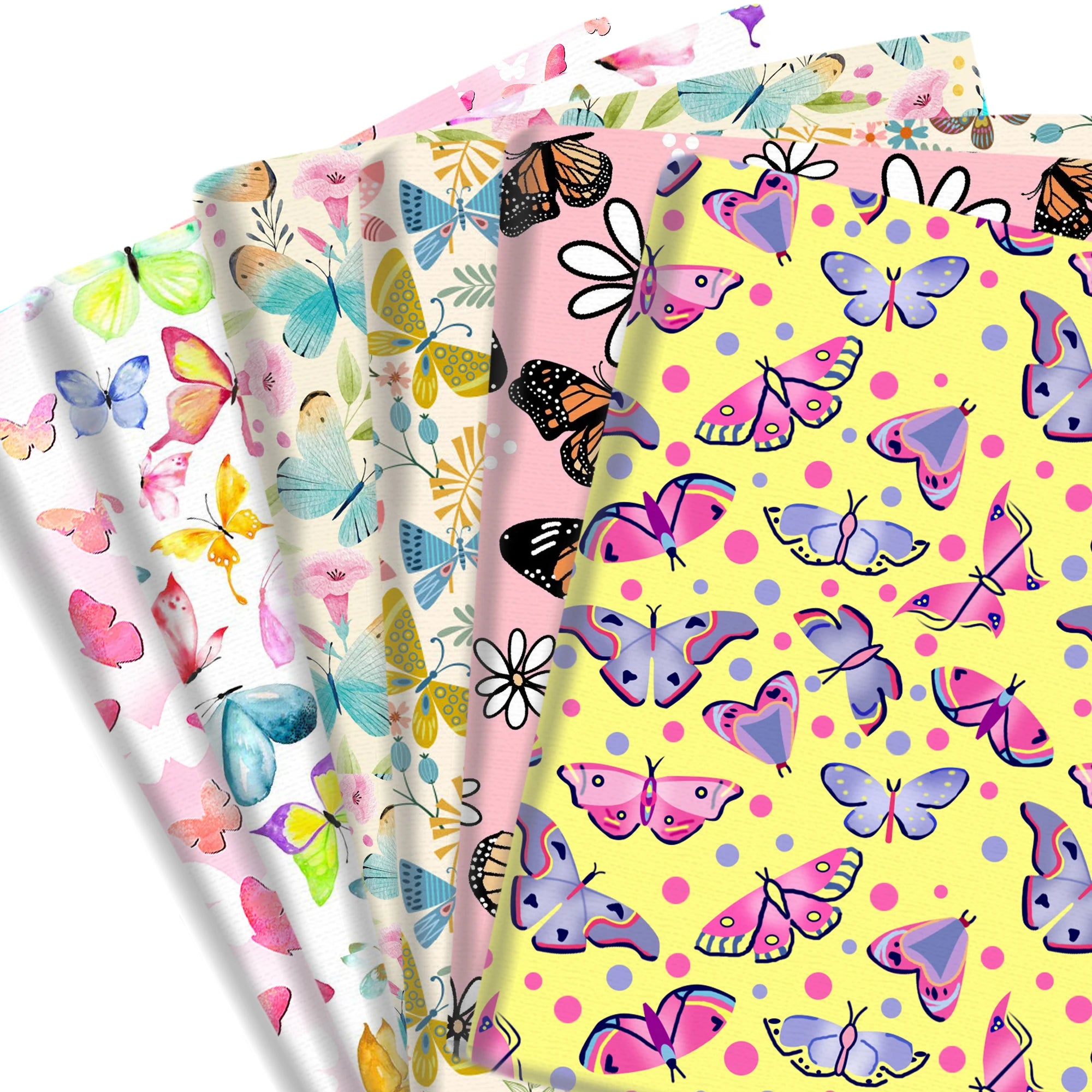 50*145cm Polyester Cotton Fabrics By The Meter Cartoon Dazzling Butterfly Fabrics For Sewing Cloth Dress DIY Crafts Home Textile