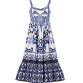 Women's Floral V-Neck Spaghetti Strap Maxi Dress