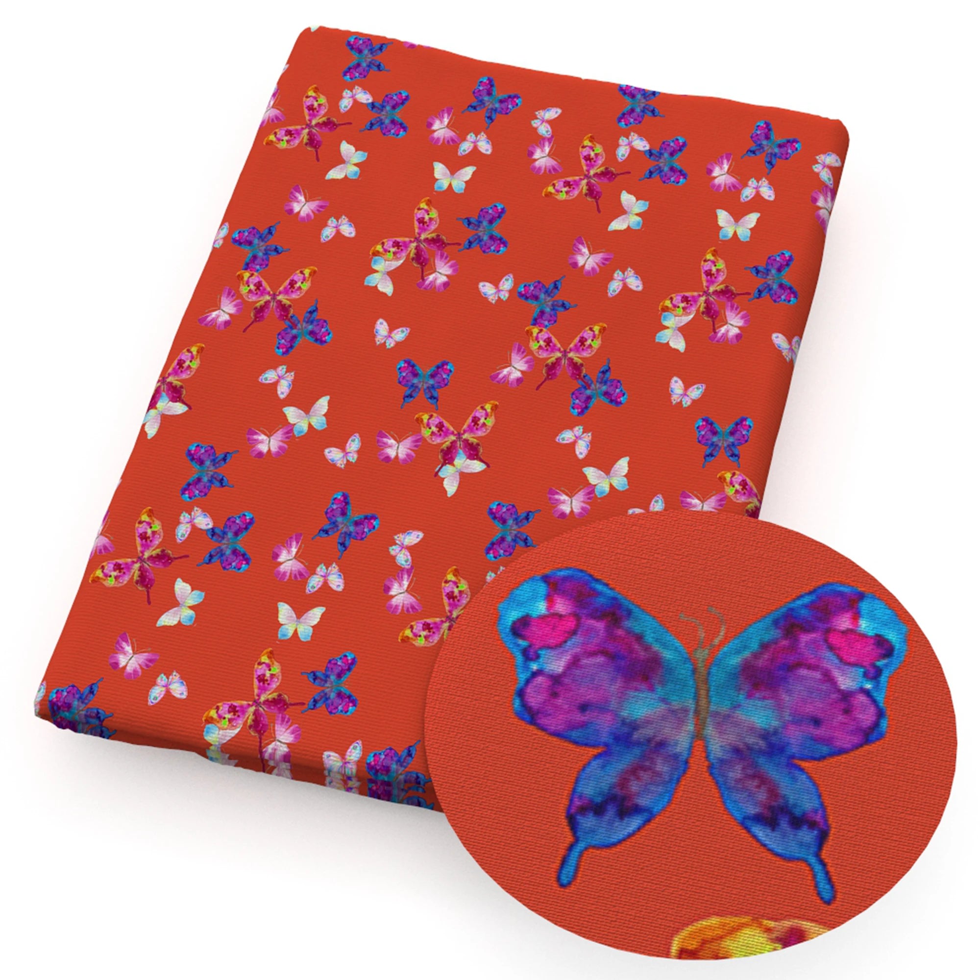50*145cm Polyester Cotton Fabrics By The Meter Cartoon Dazzling Butterfly Fabrics For Sewing Cloth Dress DIY Crafts Home Textile
