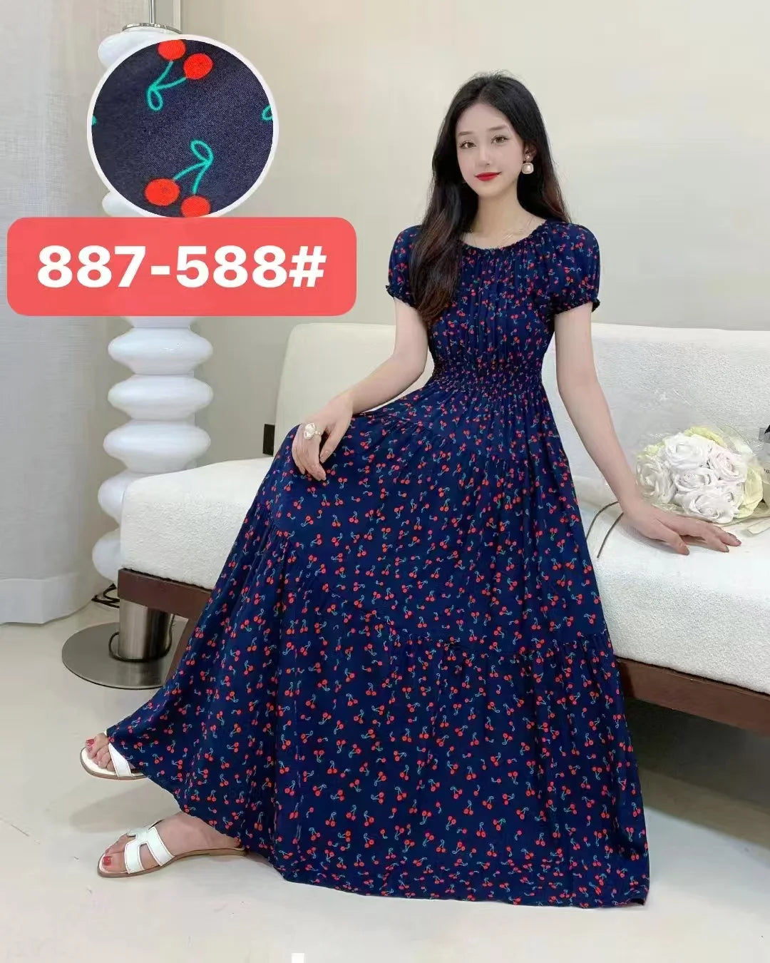 Bohemian Floral Off-Shoulder Maxi Beach Dress