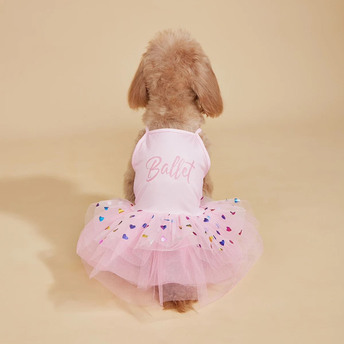 Dog Dress for Small Dogs  Costume Love Heart Sequins Puppy Tulle Princess Dresses Doggie Pet Summer Clothes Apparel for Dogs Cat