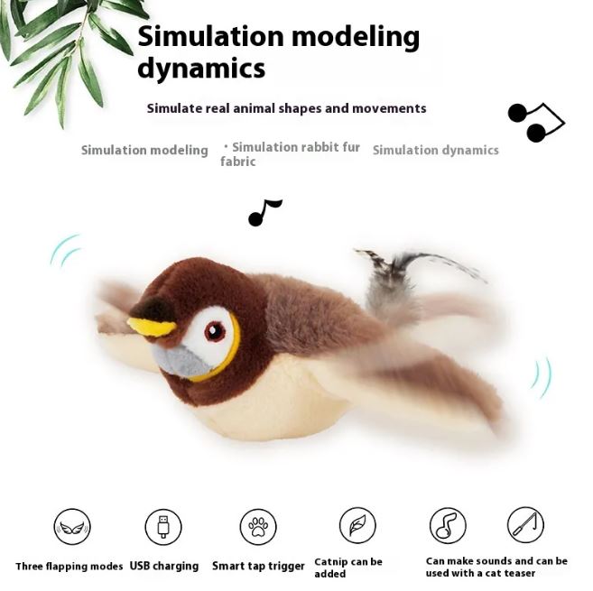 Flapping Bird Cat Toy — Interactive Motion Toy for Curious Cats