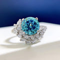 S925 Silver Round Rhinestone Ring — Timeless Elegance for Her