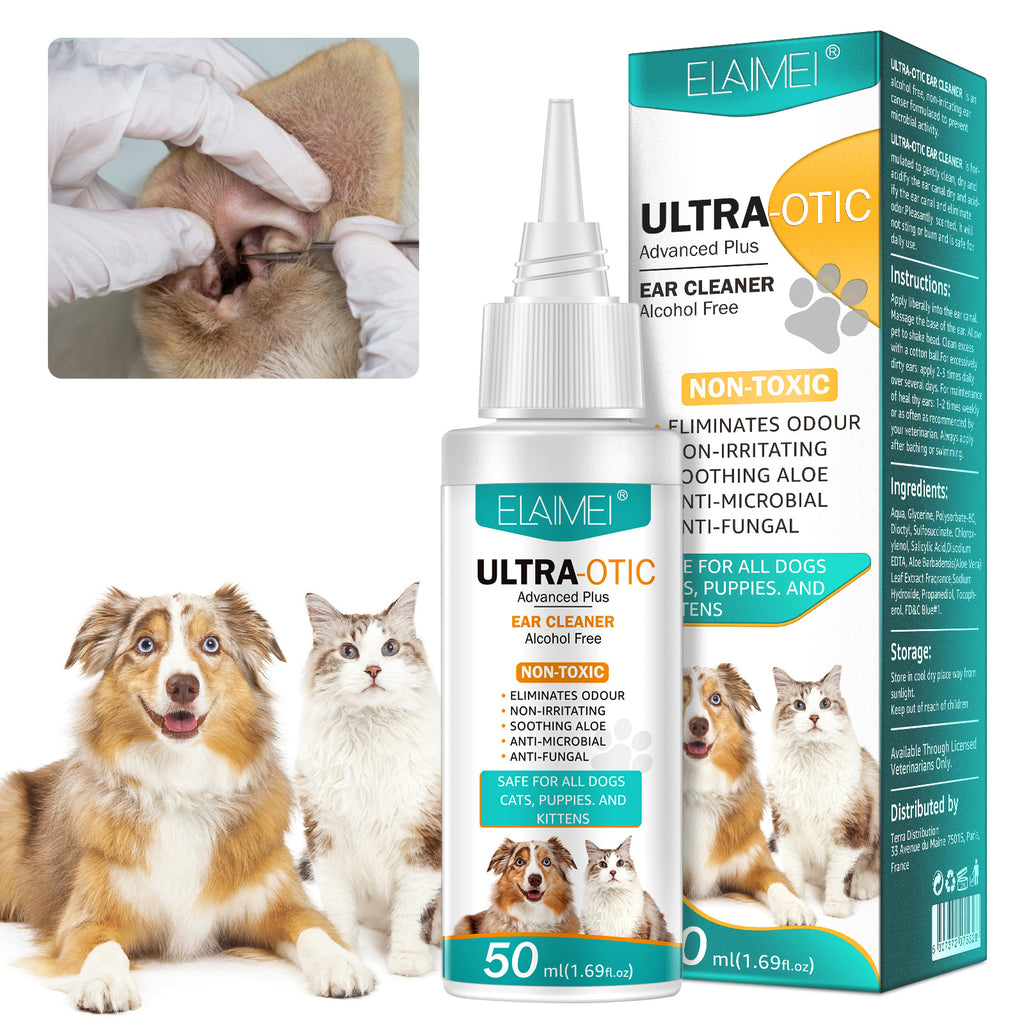 Pet Ear Cleaner 50ml — Gentle & Effective for Dogs & Cats