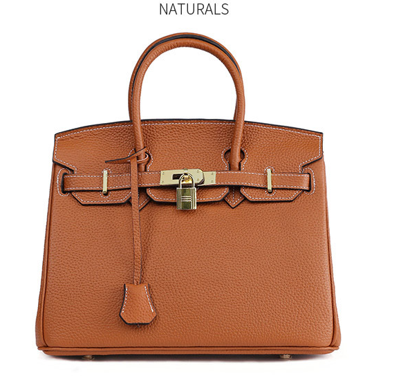 Women's Platinum Cowhide Leather Handbag — Luxury Everyday Bag