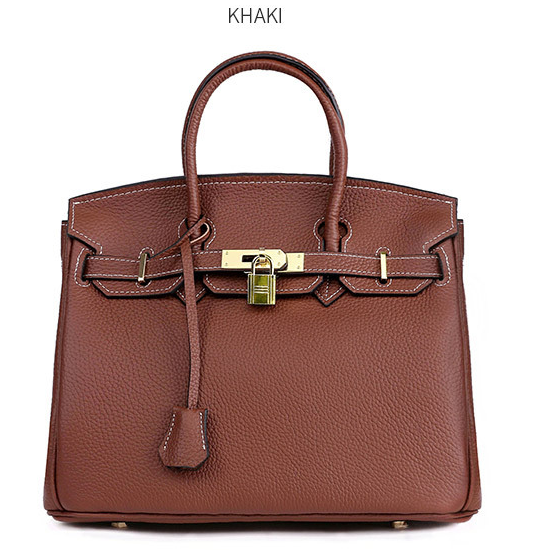 Women's Platinum Cowhide Leather Handbag — Luxury Everyday Bag